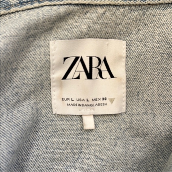Zara Cropped Distressed Jean Jacket - Picture 8 of 8